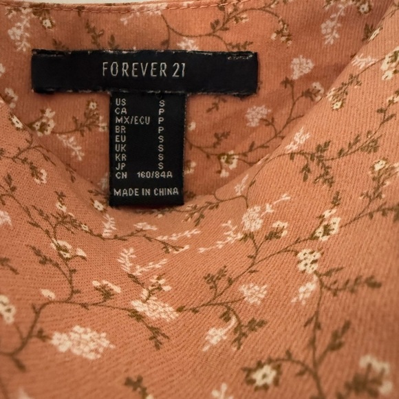 Forever 21 Orange Slip Dress Sleeveless Cowl Neck - Picture 7 of 11